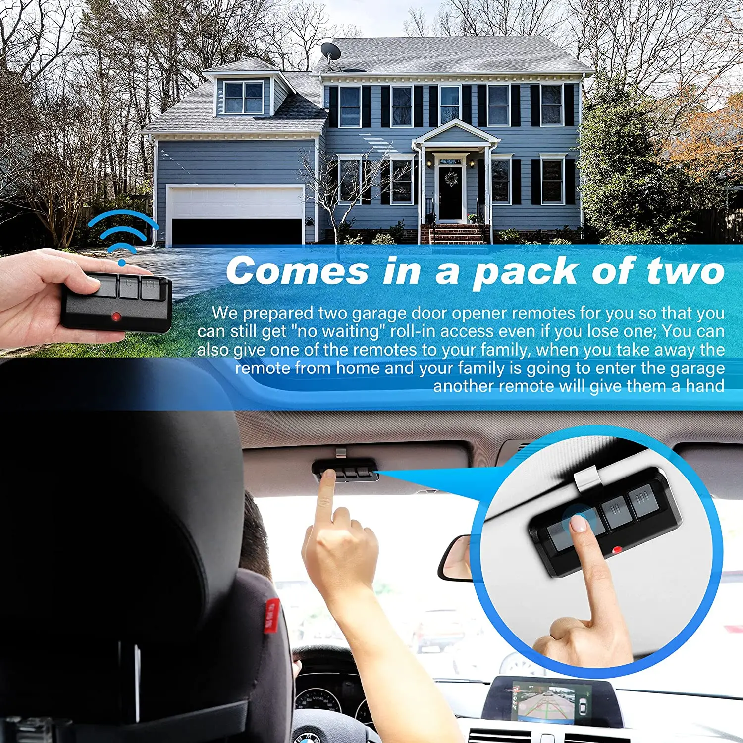 893MAX Wireless Remote Control Garage Door Opener Clip For 893LM 891LM 371LM 971LM 81LM Gate Transmitter