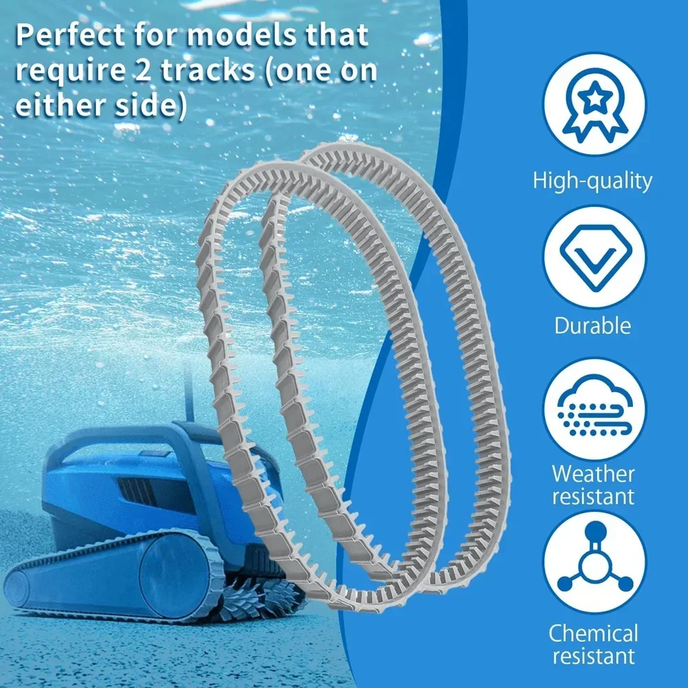 2-pak 9983152 - R2 szare gąsienice do robotycznych środków czyszczących basenów Maytronics Dolphin kompatybilne z częściami modeli Dolphin Maytronics