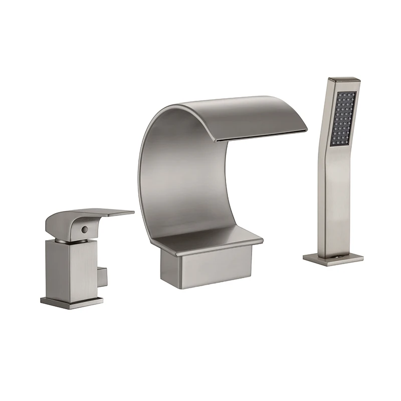 

Щеточный никелевый смеситель для ванны на палубе для ванной комнаты