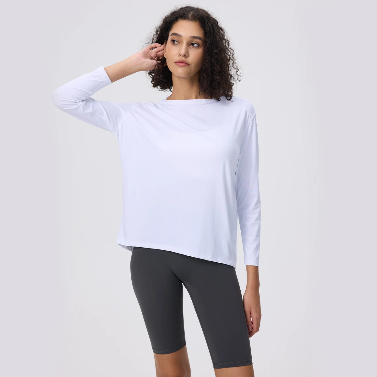 Yoga Long Sleeve Workout Top Running Clothes Physical Shirts & Blouses Top Fitness Loose T-shirt Clothing Sportswear Woman Gym