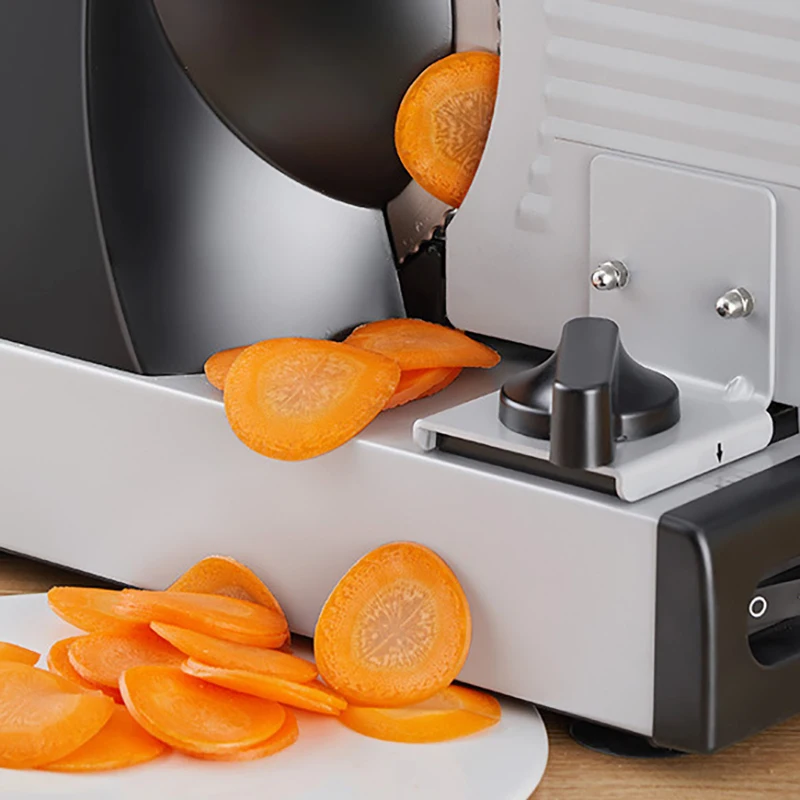 전동 식품 슬라이서 커터 데스크탑 고기 슬라이서 양고기 롤 고기 절단기, 빵 야채 소시지 슬라이스 기계 110V