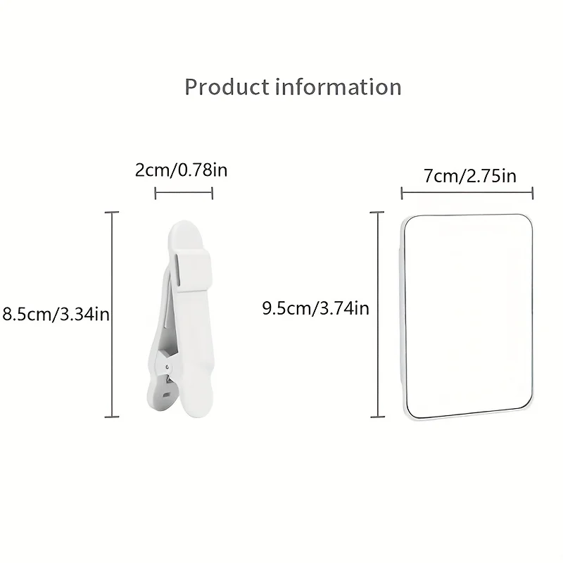 1 buah klip cermin ponsel sudut yang dapat disesuaikan - 360 °   Aksesori Fotografi Portabel Berputar, Plastik Tahan Lama, Desain Ramping untuk Luar Ruangan