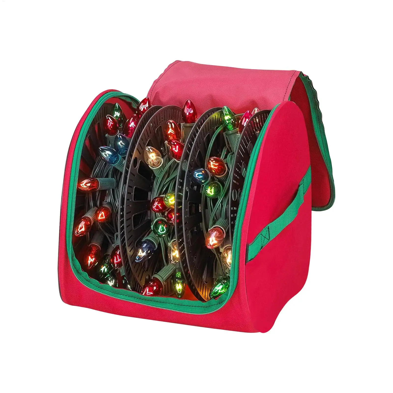 Christmas LED Light Storage Box Oxford Bag For Christmas Decoration Holiday Storage Bag With U-zipper ( Without PP Circle+LED)