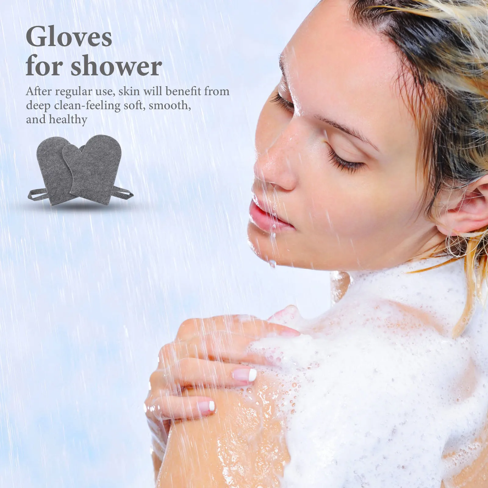 

2Pcs Sauna Bath Gloves Felt Exfoliating Mitts for Body Shower Back Scrubbing Remove Dead Skin Smooth Deep Cleansing Tool