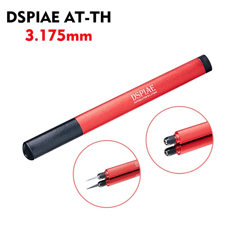 DSPIAE AT-TH 3.175mm Push Broach Fixture Handle Tungsten Steel Carving Head Hand Tools Carving Paring Chisel For Woodworking New