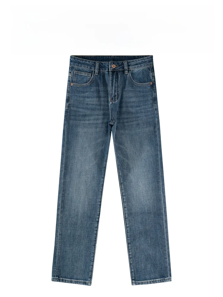 

BAIRBAOLIY Men's Casual Versatile Straight Leg Jeans Retro Wa Slim Fit High Street American Trend Brand Long Pants