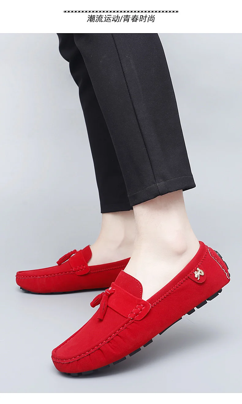 2025 Neue Herren-Quasten-Loafer mit weichen Sohlen, vielseitige Freizeitschuhe im koreanischen Stil, trendige Slip-On-Fahrerschuhe im britischen Stil – Detail 14