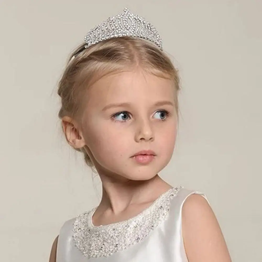 Girl Children's Jewelry Hair Clasp with Comb Hair Accessories Hair Clips Hair Hoop Headwear Headband Princess Diamond Crown