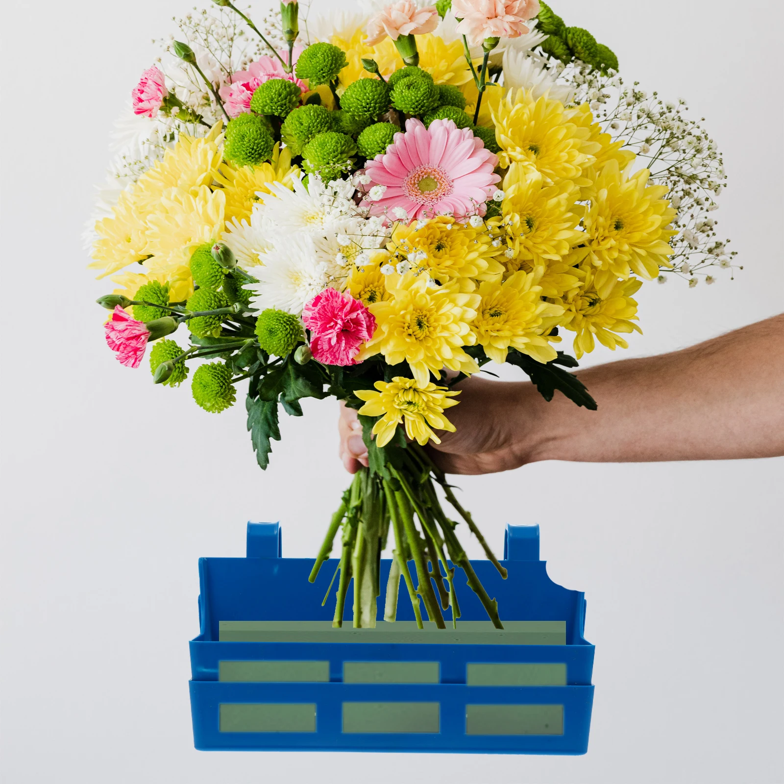 

2pcs Flower Mud Rack Lightweight Floral Soil Basket Green Cage Support Flower Arrangement Supplies Wedding Arch Decorations