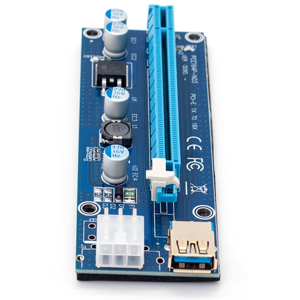 

009S Adapter Cable PCI-E1X to 16X image Card Extension Cable Gold-Plated image Card Adapter Board Riser