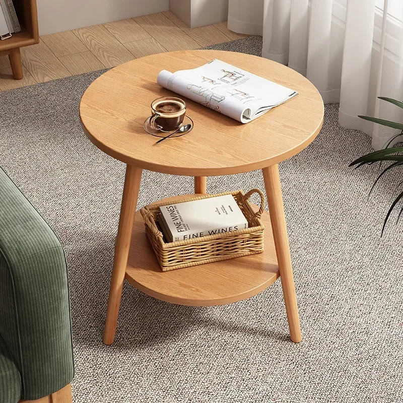 Small coffee table, side small rental house, simple use, small round table, balcony, storage