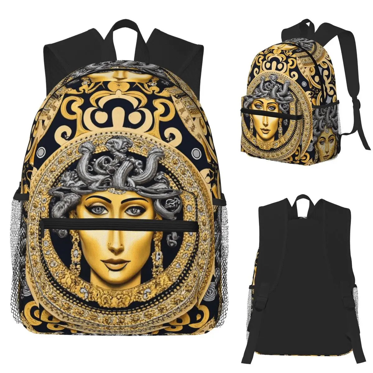 

Древнегреция Medusa Gorgon, винтажный стиль, студенческий рюкзак, школьная сумка, походный дорожный рюкзак для мальчиков и девочек, сумка для книг, сумка на плечо