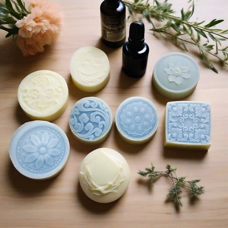 Round Retro Carved Silicone Mold Food Grade High Low Temperature Resistant Handmade Diy Chocolate Desserts Crystal Glue Drops