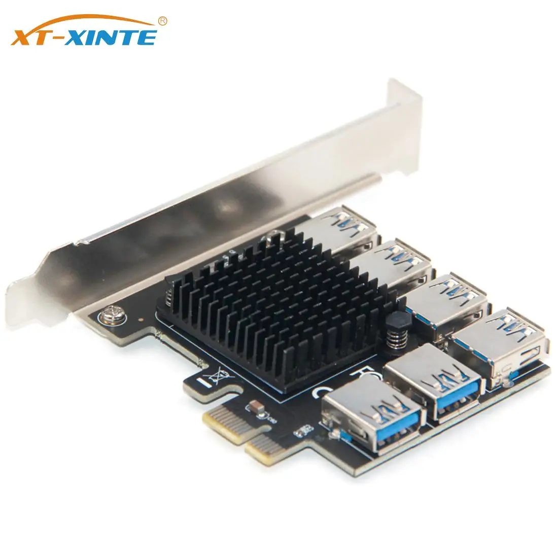 

XT-XINTE PCI Express Adapter Card PCI e to USB 3.0 Converter Controller PCIe 1x to 6 ports USB3.0 Adapter PCI-e Expansion Card