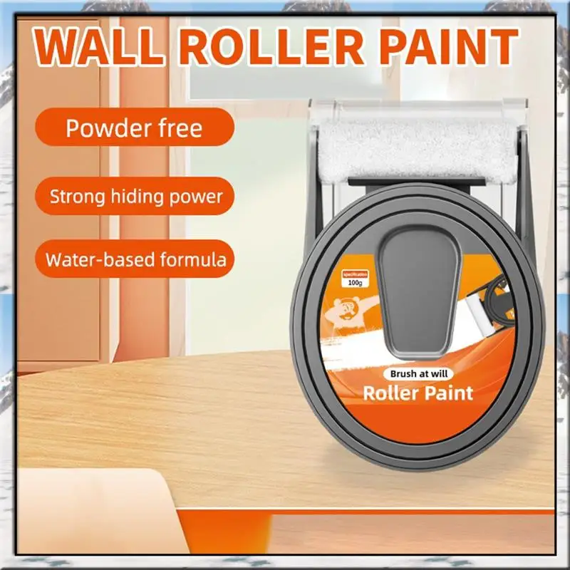 AA46 Small Roller Brush Wall Repair Tool White Wall Paint Repair Kit Small Drywall Repair Kit