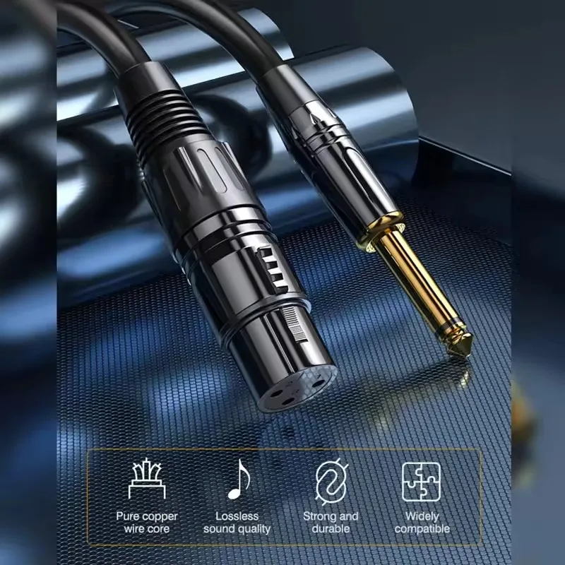 6.5mm to XLR Male Female Cable For Professional Recording Extension Line Balanced XLR Mixer Speaker Amplifier Live Microphone