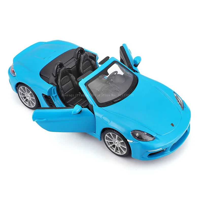 Bburago 1:24 scala Porsche 718 Boxster Royal blue lega auto da corsa lega veicolo di lusso pressofuso auto modello collezione di giocattoli regalo