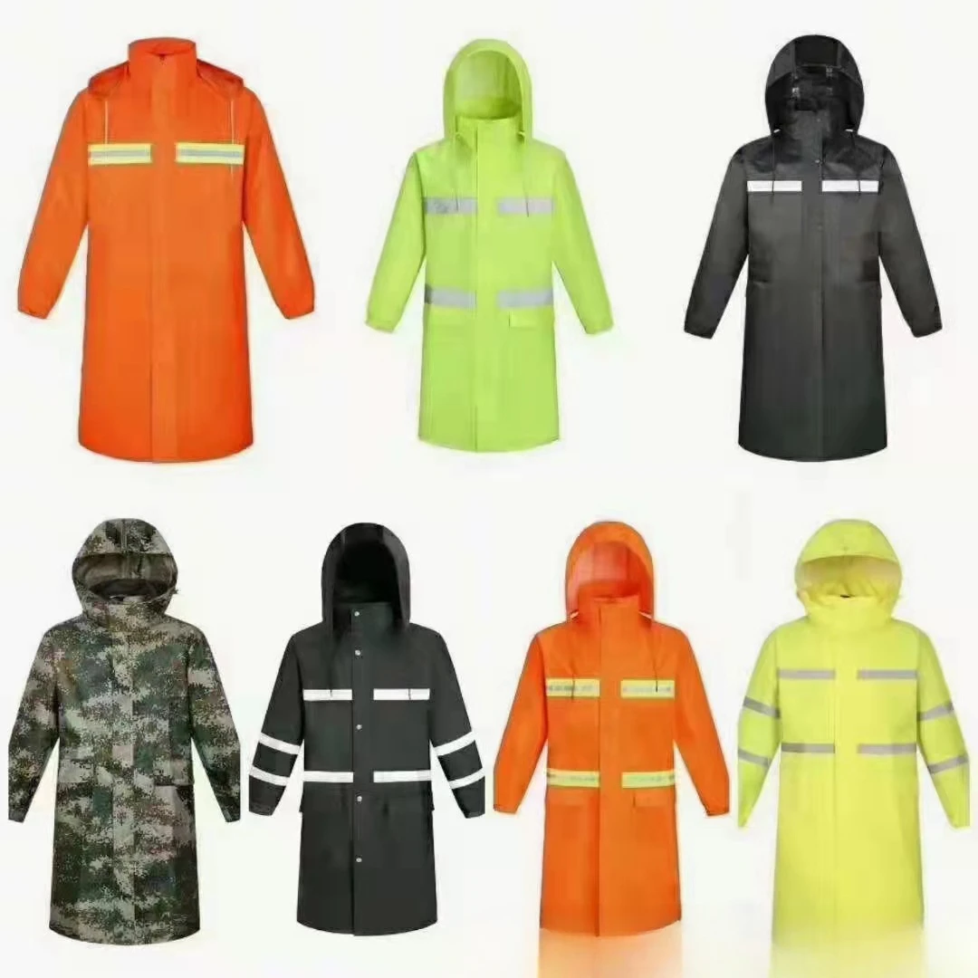 Outdoor One-piece Raincoat Unit Labor Protection Road Emergency Duty Reflective Raincoat Rain Coat Women