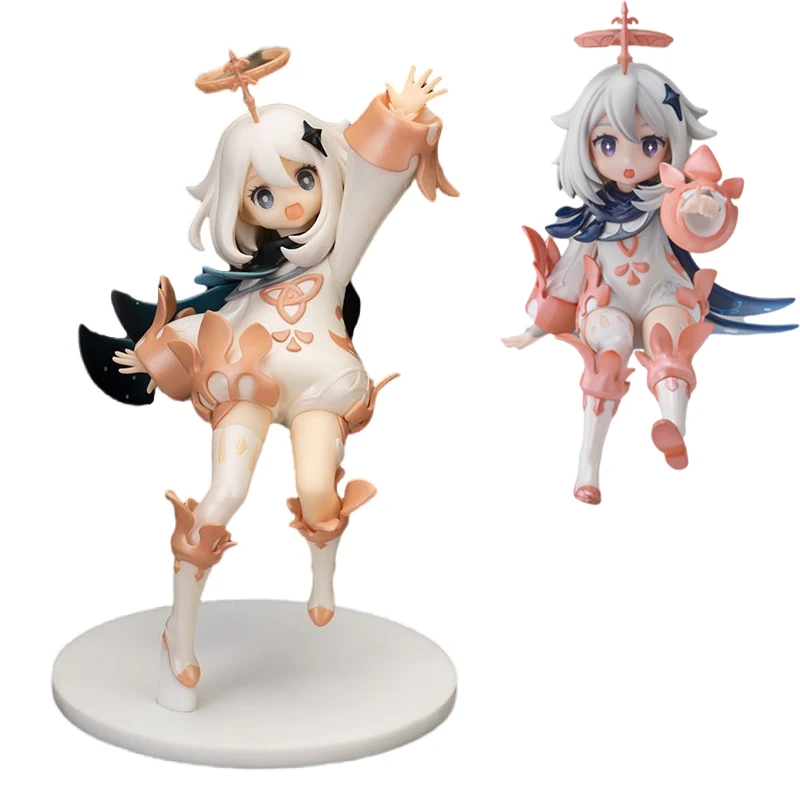 13cm Genshin Impact Anime Figure Two-dimensional Kawaii Beautiful Girl Paimon Action Figure Toys Collection Model Children Gifts