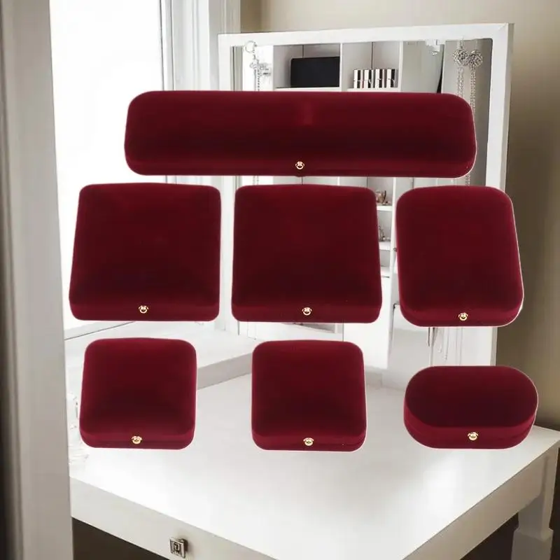 يتدفقون الذهب مشبك صندوق مجوهرات قلادة حلقة قلادة القرط سوار عرض صندوق تخزين مشاعر فاخرة علبة التعبئة والتغليف