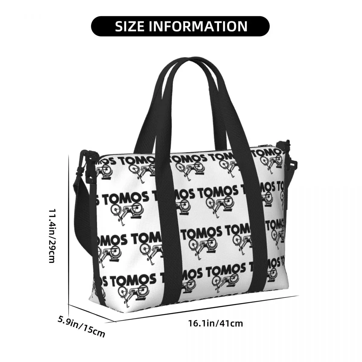 مخصص Tomos الدراجة الشاطئ حقيبة سفر سعة كبيرة حمل الحقائب لصالة الألعاب الرياضية النساء التسوق حقيبة كتف واق من المطر