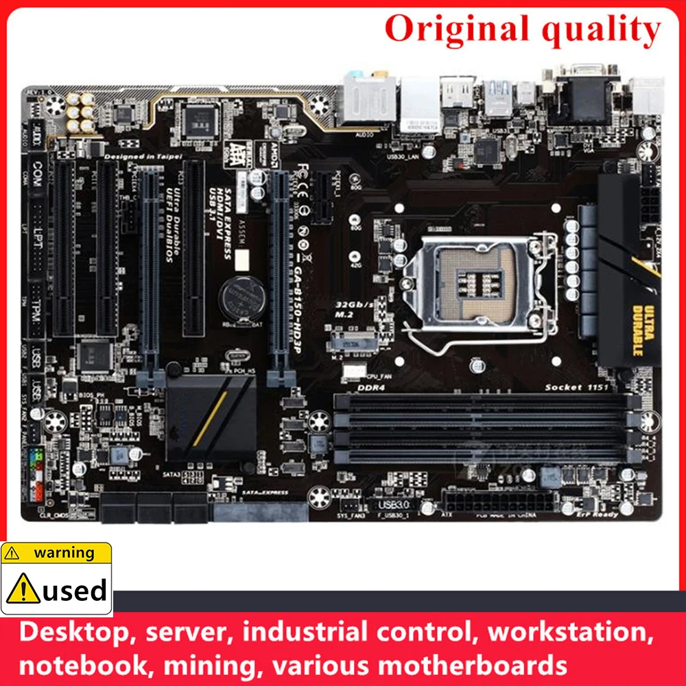 

For GA-B150-HD3P B150-HD3P Motherboards LGA 1151 DDR4 64GB ATX For Intel B150 Desktop Mainboard SATA III USB3.0