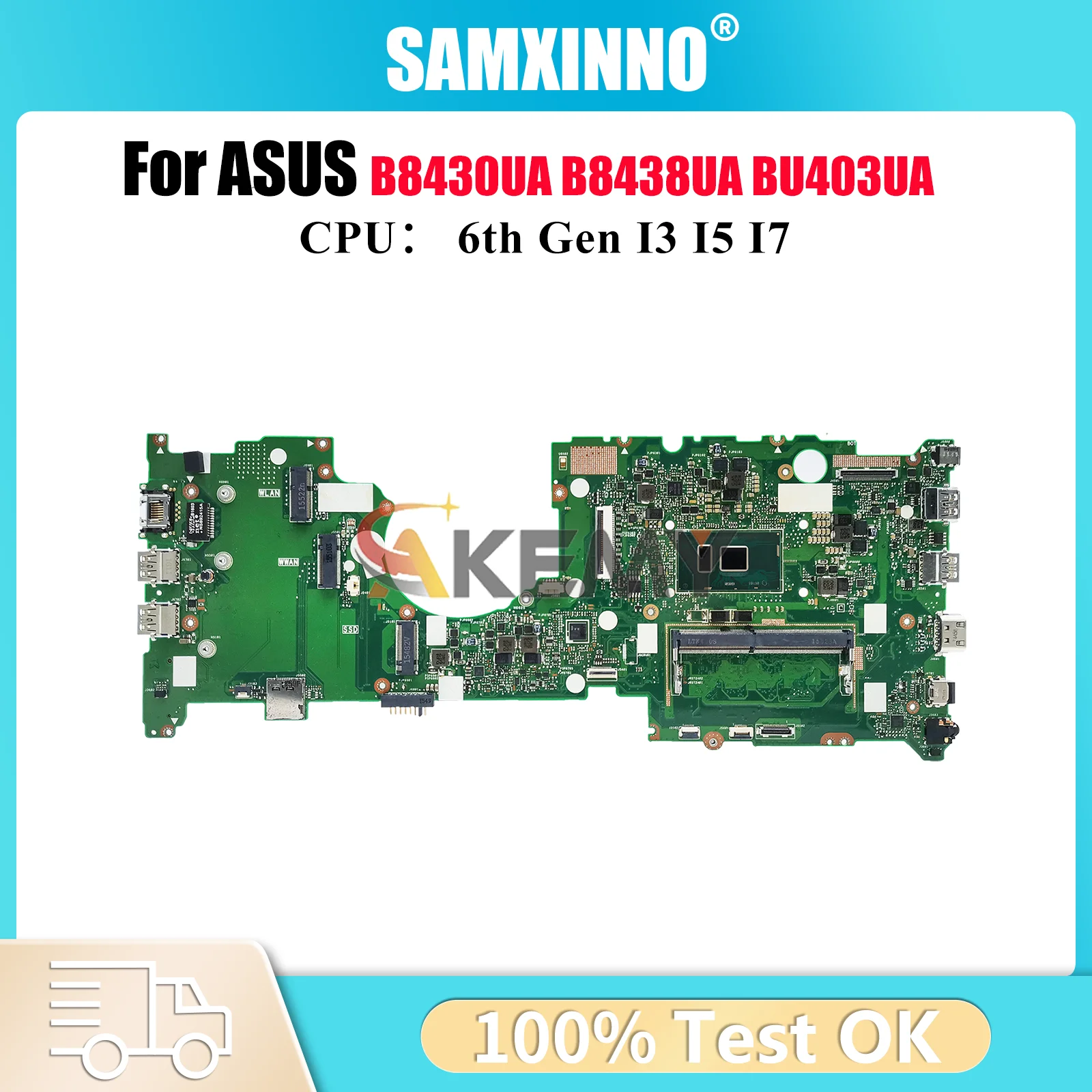

BU403UA Laptop Motherboard For ASUS ExpertBook BU403UA BU403U B8430UA B8438UA Notebook Mainboard With I3 I5 I7 CPU 100% tests OK