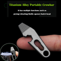 TC4 Titanium Alloy Crowbar Bottle Opener Hexagon Wrench EDC Outdoor Survival Self Defense Tools Multifunction Camping Gear Gift