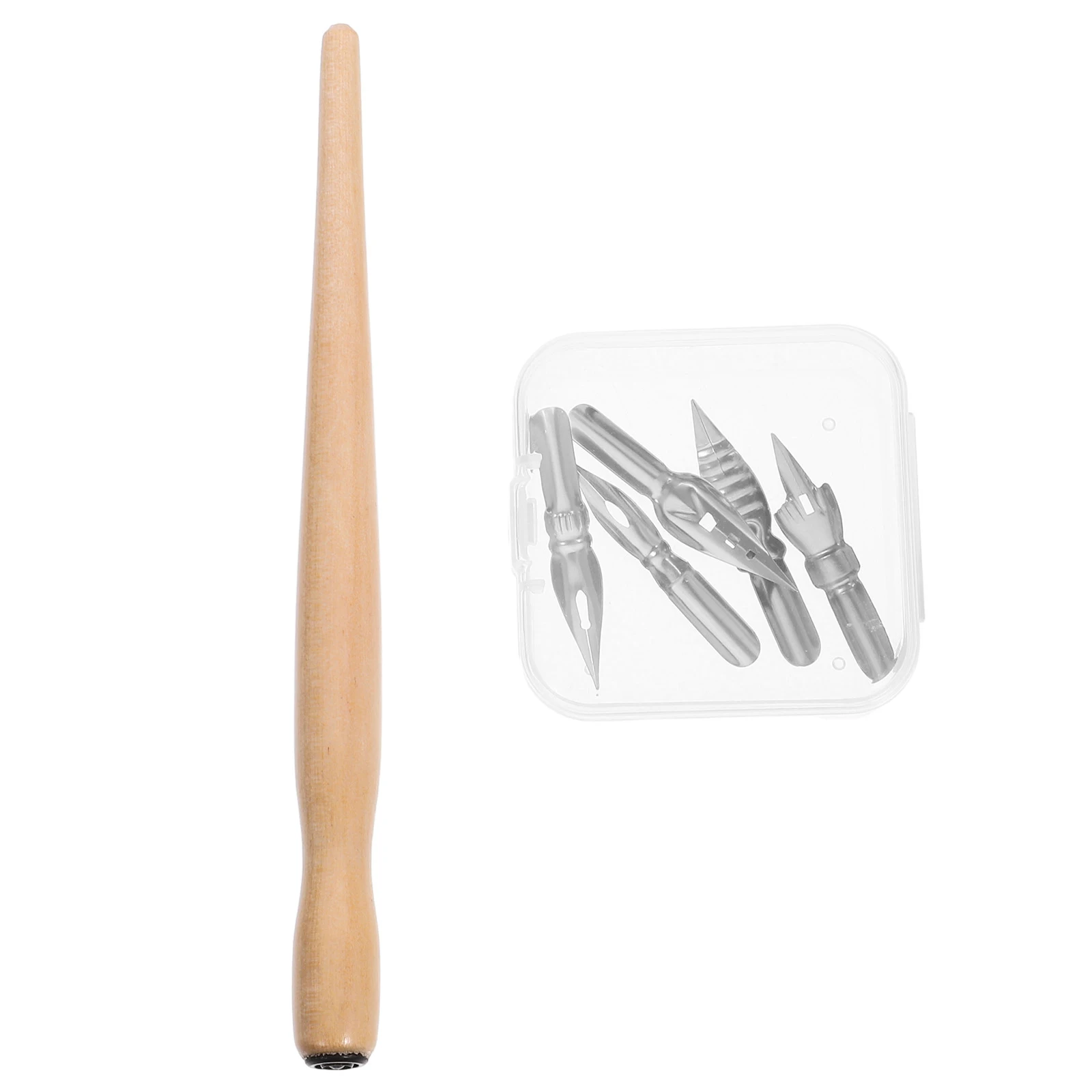 

1Set Unique Irregular Rod Calligraphy Pen Nibs Interchangeable Tips for Detailed Work Stable Grip
