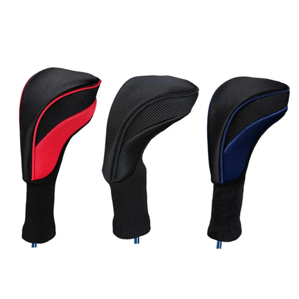 460cc Driver Wood Head Cover Lightweight Golf Club Protector Fairway Hybrid Sleeve with Tags for Golfer Accessories