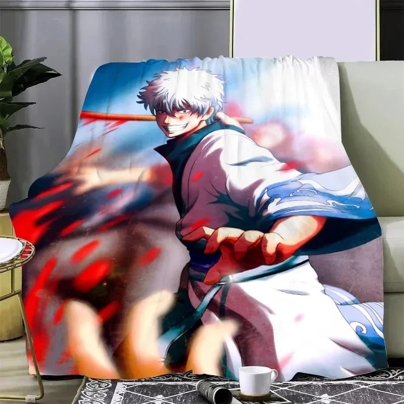2026 Fashion Anime GINTAMA Gintoki Sakata Printed Picnic Blankets Warm Blanket Soft And Comfortable Blanket Home Travel Birthday
