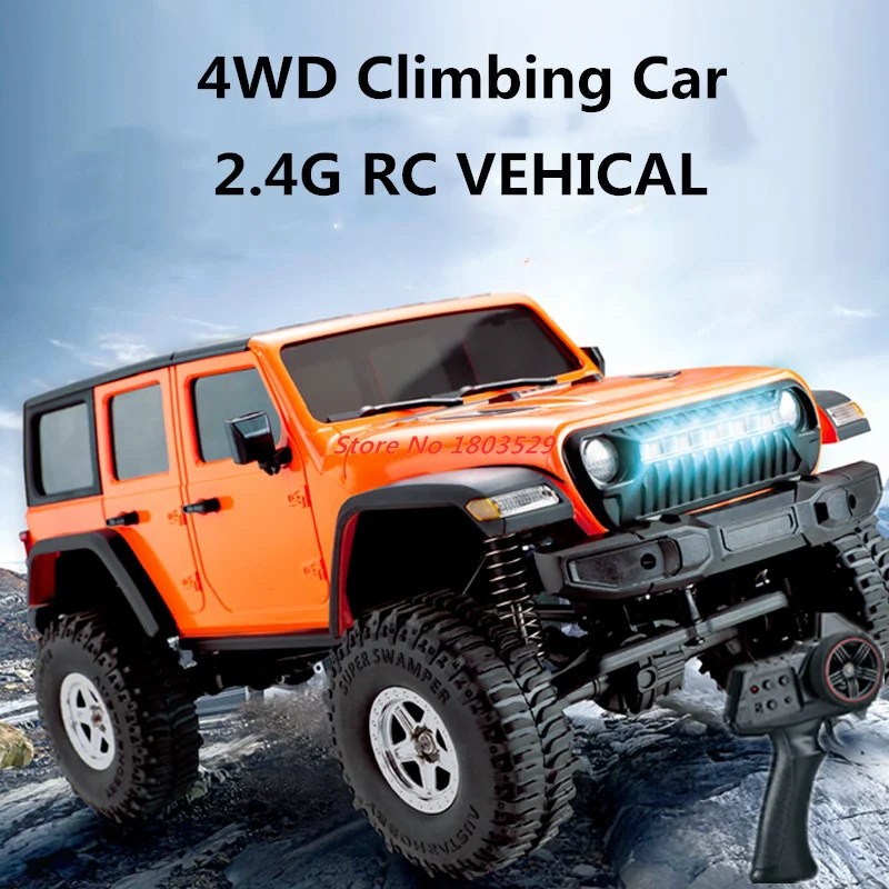 2.4G 1:18 Climbing Off-road RC Car Metal Beam Structure Four Link Front and Rear Suspension RC Car Vehical Flash Light Gift Toys