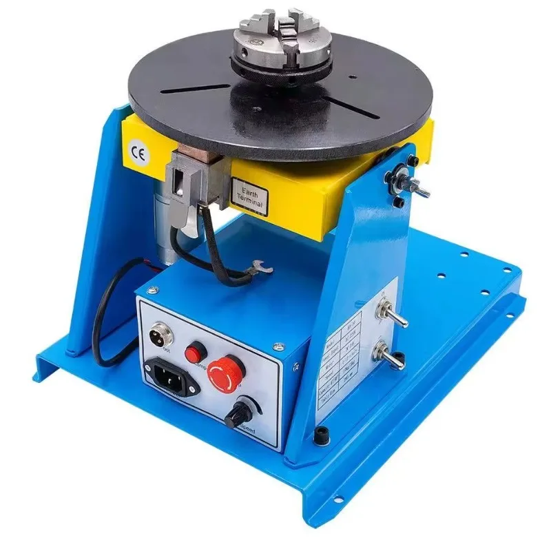Displacement Small Rotary Work Tables With 65mm Lathe Chuck Mini Welding Positioner Turntable