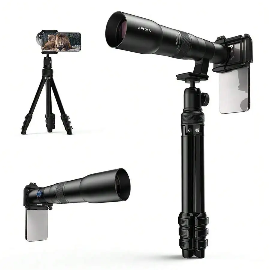 

50X High-Power Phone Telephoto Lens With Tripod Professional Monocular Telescope For Smartphones