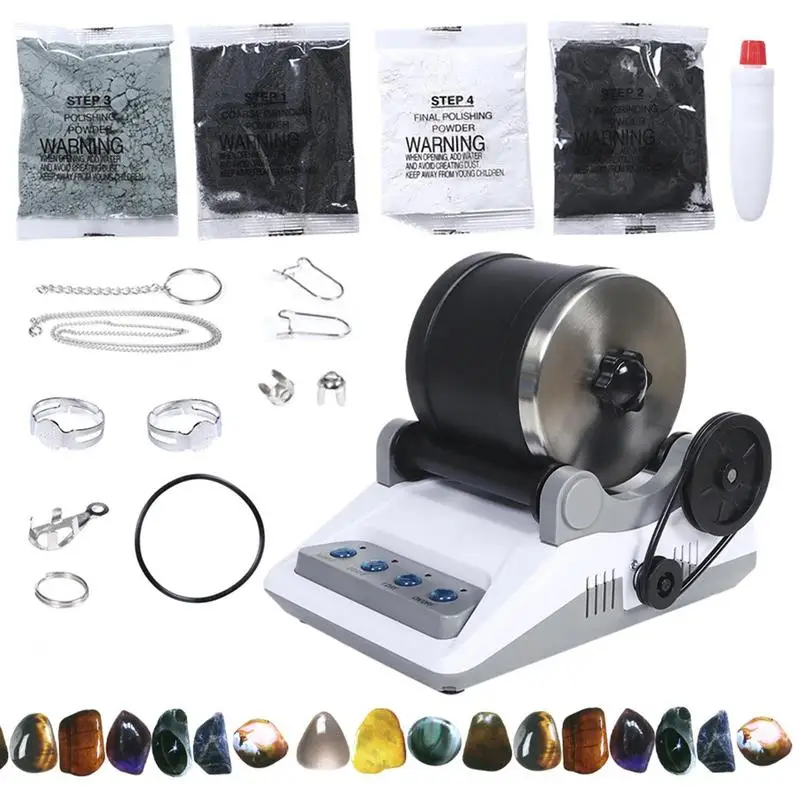 

Rock Polisher Kit Leak-Proof Rock Polisher For Kids Rock Kit Rock Tumbling Kit Geology Hobby Science Kit Rocks And Crystals For