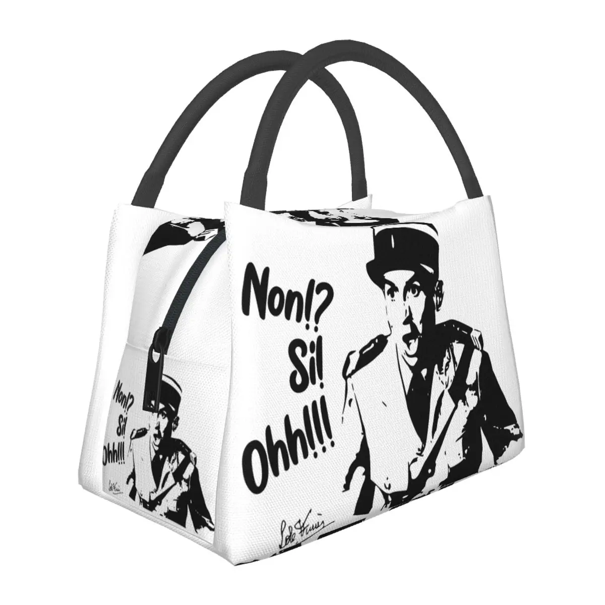 

Louis De Funes Funes Non! Si! Ohh Lunch Bag for School Picnic Storage Food Boxes Container Cooler Thermal Lunch Box Tote