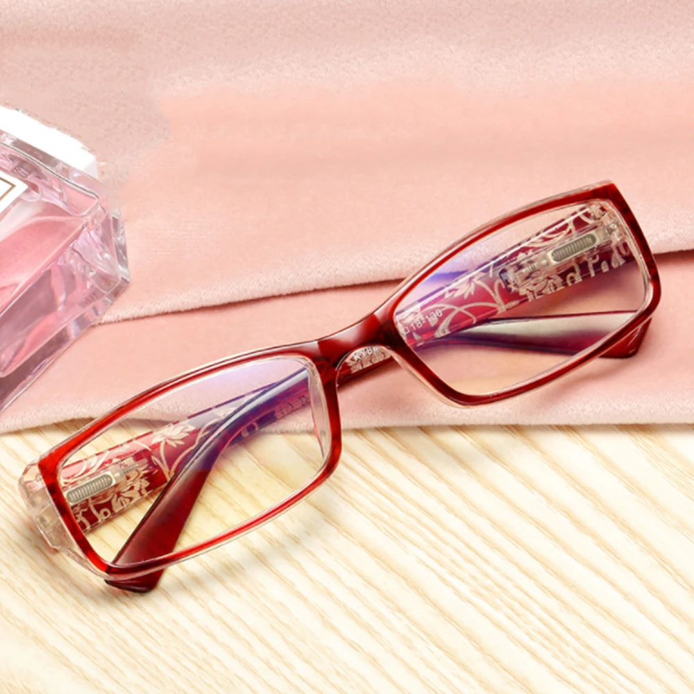 نظارات قراءة بإطار خفيف للغاية قابلة للحمل على شكل زهور للنساء، نظارات مضادة للضوء الأزرق لحماية العين