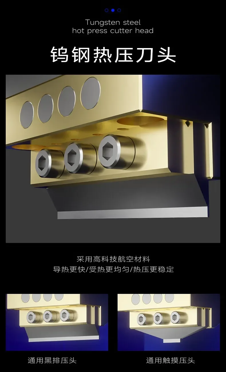 Mesin Pengikat Kabel Fleksibel Termostatik BD-901 Mekanis untuk Jam Tangan Ponsel Kamera Layar LCD Kabel Stasiun Penekan Ganda