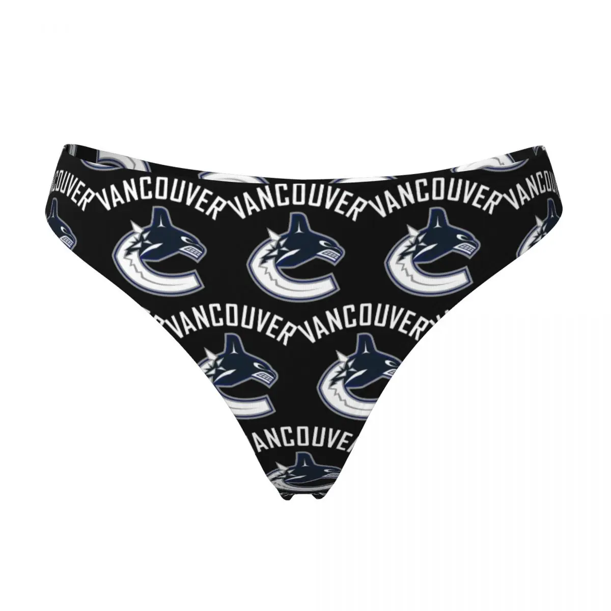 Custom Vancouver Hockey Canucks Essential Active G-string Panties Breathable Women Stretch Thongs Comfort Underwear