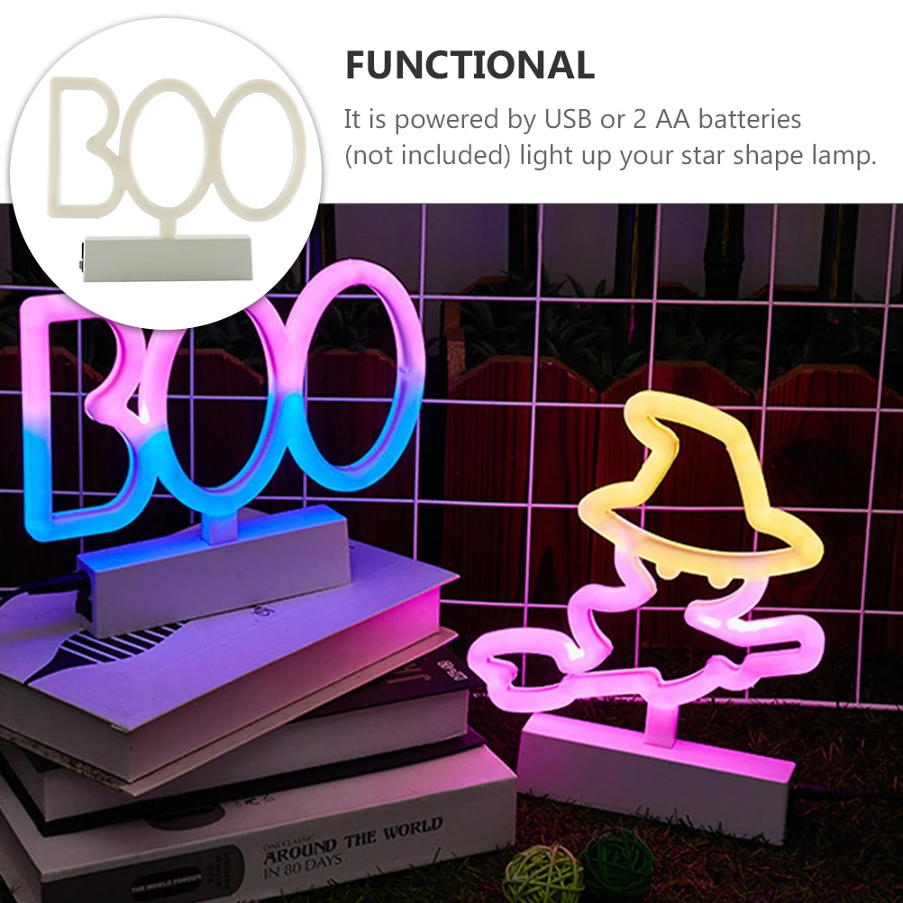 1 stks Halloween Neon Light Lamp Creatief Nachtlampje Festival Decor Bedlampje Energiebesparende Heldere Sfeerverlichting