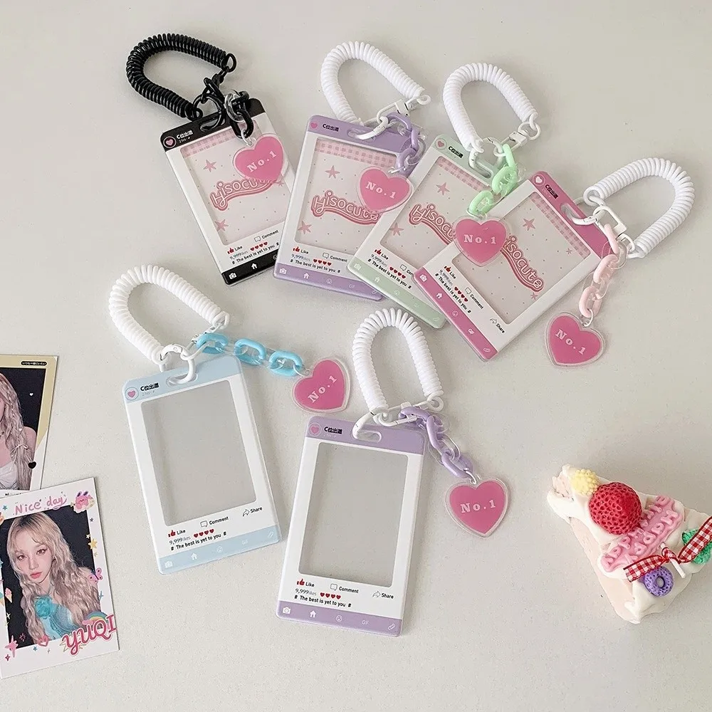 حامل بطاقات على طراز INS مبتكر شفاف مع حقيبة بطاقات حامل بطاقات الهوية هدية للفتيات