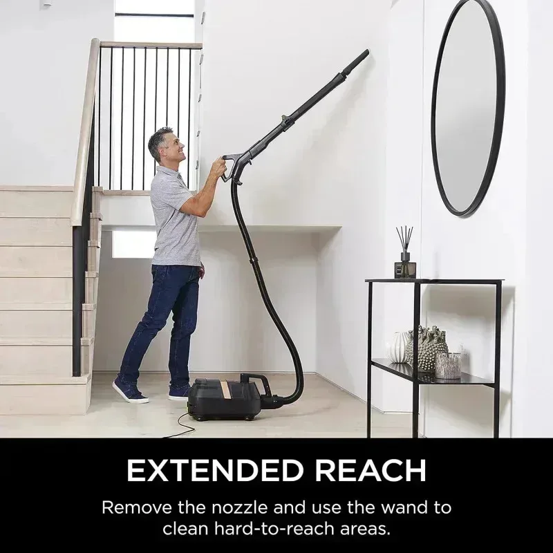 QZA4-Shark CZ2001 Vertex Canister Vacuum,Bagless,Corded,with Self-Cleaning Brushroll & DuoClean PowerFins,HEPA Anti-Allergen,