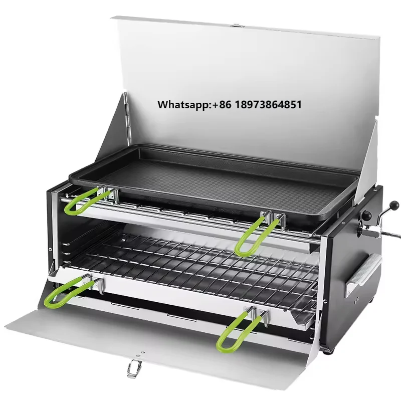 

Portable Stainless Steel Outdoor Folding Gas Stove for Camping Hiking Picnics-Manual BBQ Oven Removable and Butane Fuel
