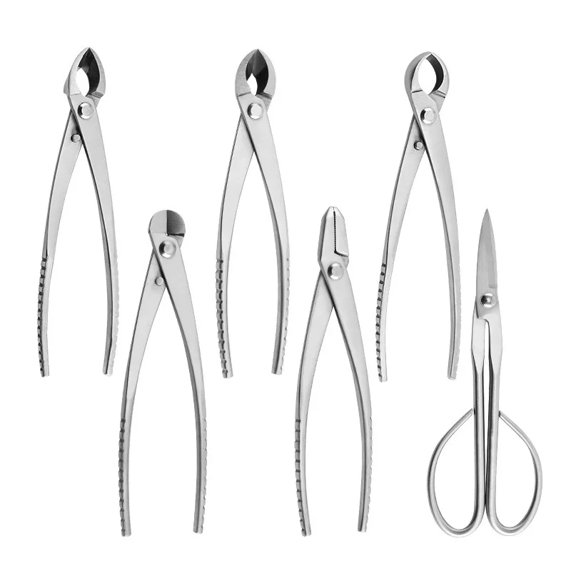 1Pc Stainless Steel Bonsai Tool Set Branch Pruner Wire Cutter 21.5cm Tree Knot Pruning Pliers Gardening Tool