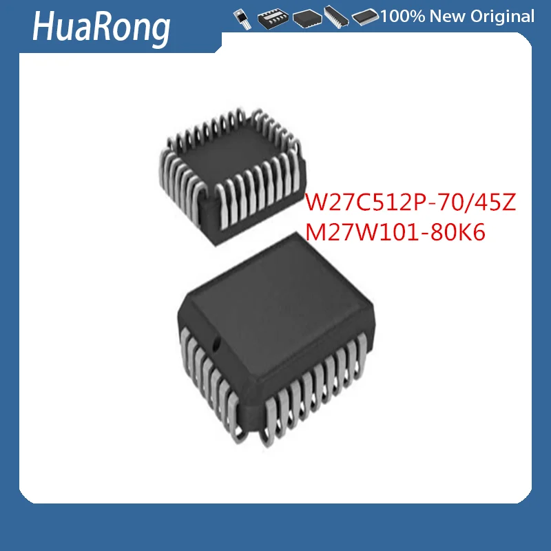 5Pcs/Lot   W27C512-45Z    DIP28    W27C512P-70/45Z     M27W101-80K6   M27W101     PLCC32