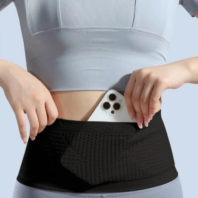 Seamless Invisible Running Waist Belt Bag Gym Bags Fitness Jogging Cycling Flat Fanny Pack Travel for Unisex Sports Phone Bags