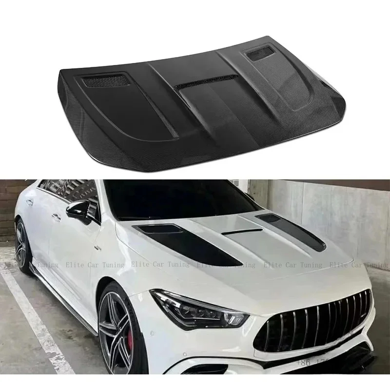 Prepreg Dry Carbon Fiber Bodykit Engine Hood Bonnet for  W118 C118 CLA Class  CLA45s