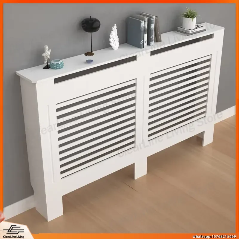 Super Tall 100CM Radiator Cover Cabinet with Strong Grill Shelf MDF Vertical Horizontal Modern Style for Heating Equipment