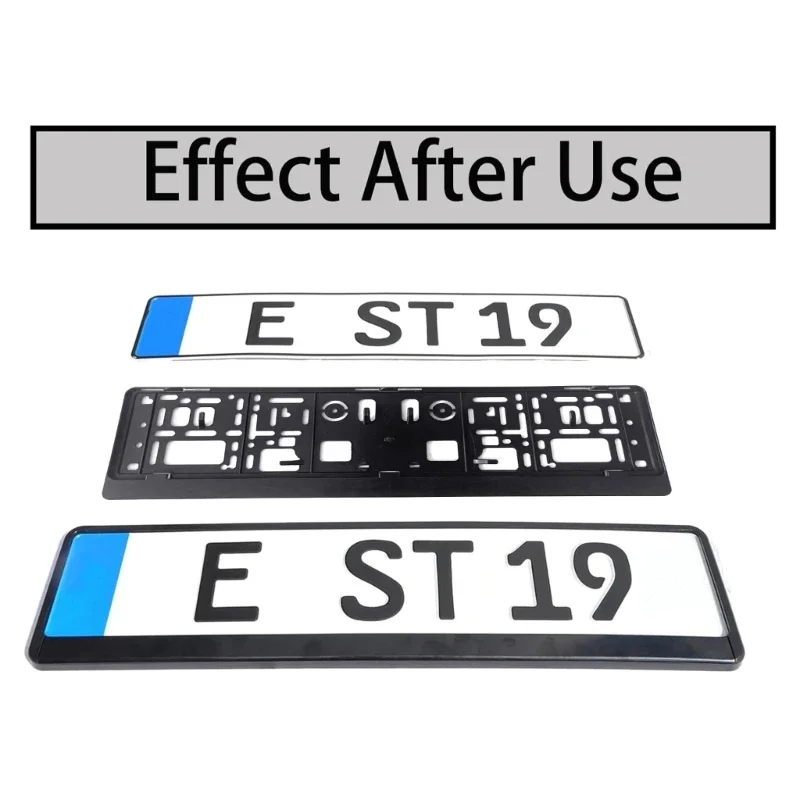 Car Licence Plate Bracket Black Number Plates Holder European License Plate Frame Cover Anticorrosions Frame