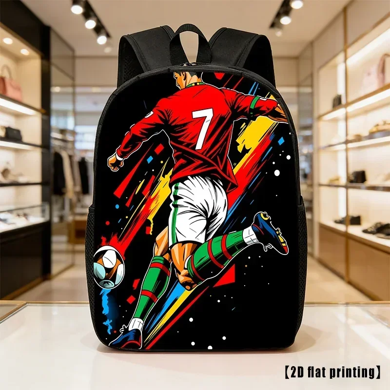 Custom Bag BagFootball Shot, Lightweight, Large-Capacity Unisex Backpack With Adjustable Shoulder Straps, Side Pockets, Suitabl